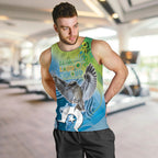 Vivid Kookaburra NAIDOC 2024 Men Tank Top Aboriginal Art Style