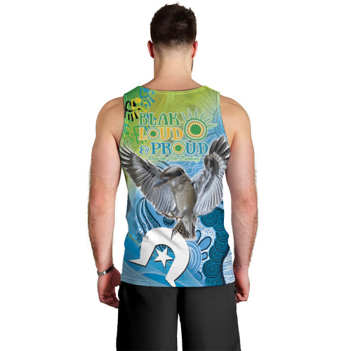 Vivid Kookaburra NAIDOC 2024 Men Tank Top Aboriginal Art Style