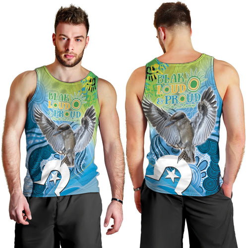 Vivid Kookaburra NAIDOC 2024 Men Tank Top Aboriginal Art Style