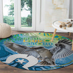 Vivid Kookaburra NAIDOC 2024 Round Carpet Aboriginal Art Style