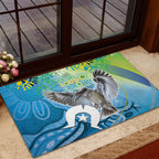 Vivid Kookaburra NAIDOC 2024 Rubber Doormat Aboriginal Art Style