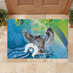 Vivid Kookaburra NAIDOC 2024 Rubber Doormat Aboriginal Art Style