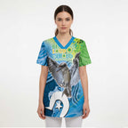 Vivid Kookaburra NAIDOC 2024 Scrub Top Aboriginal Art Style - Aussie Hoodie