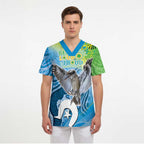 Vivid Kookaburra NAIDOC 2024 Scrub Top Aboriginal Art Style - Aussie Hoodie