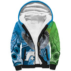 Vivid Kookaburra NAIDOC 2024 Sherpa Hoodie Aboriginal Art Style