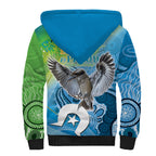 Vivid Kookaburra NAIDOC 2024 Sherpa Hoodie Aboriginal Art Style