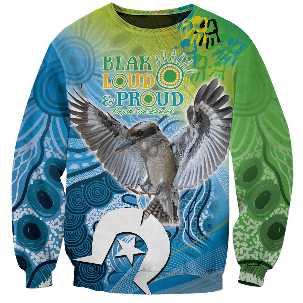 Vivid Kookaburra NAIDOC 2024 Sweatshirt Aboriginal Art Style