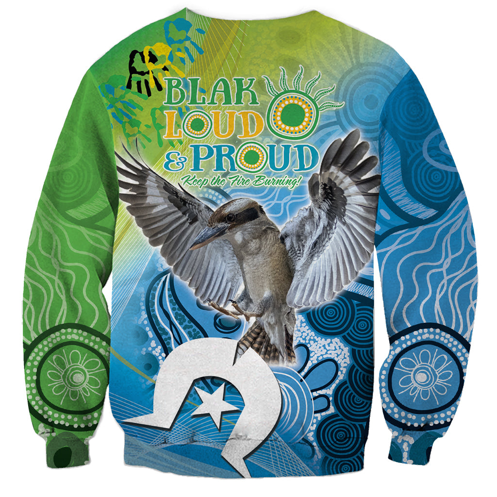 Vivid Kookaburra NAIDOC 2024 Sweatshirt Aboriginal Art Style