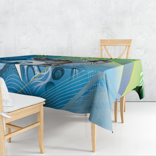 Vivid Kookaburra NAIDOC 2024 Tablecloth Aboriginal Art Style