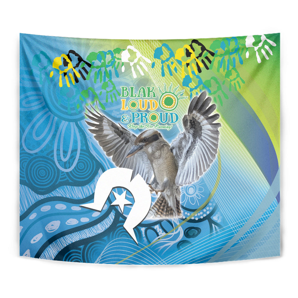 Vivid Kookaburra NAIDOC 2024 Tapestry Aboriginal Art Style
