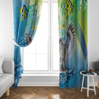 Vivid Kookaburra NAIDOC 2024 Window Curtain Aboriginal Art Style