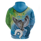 Vivid Kookaburra NAIDOC 2024 Zip Hoodie Aboriginal Art Style