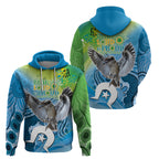 Vivid Kookaburra NAIDOC 2024 Zip Hoodie Aboriginal Art Style