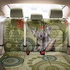 Aboriginal Koala Art Painting With Gum Blossom Back Car Seat Cover