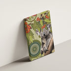 Aboriginal Koala Art Painting With Gum Blossom Canvas Wall Art
