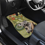Aboriginal Koala Art Painting With Gum Blossom Car Mats