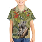 Aboriginal Koala Art Painting With Gum Blossom Hawaiian Shirt