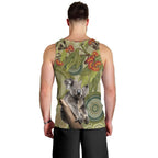 Aboriginal Koala Art Painting With Gum Blossom Men Tank Top