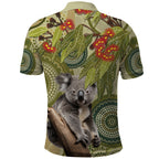 Aboriginal Koala Art Painting With Gum Blossom Polo Shirt
