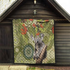 Aboriginal Koala Art Painting With Gum Blossom Quilt
