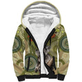 Aboriginal Koala Art Painting With Gum Blossom Sherpa Hoodie