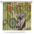 Aboriginal Koala Art Painting With Gum Blossom Shower Curtain