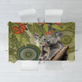 Aboriginal Koala Art Painting With Gum Blossom Tablecloth