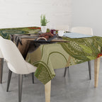 Aboriginal Koala Art Painting With Gum Blossom Tablecloth