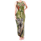Aboriginal Koala Art Painting With Gum Blossom Tank Maxi Dress