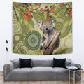 Aboriginal Koala Art Painting With Gum Blossom Tapestry