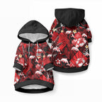 Dolphins Rugby Pet Hoodie Fashion Tropical Jungle Flowers