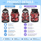 Dolphins Rugby Pet Hoodie Fashion Tropical Jungle Flowers