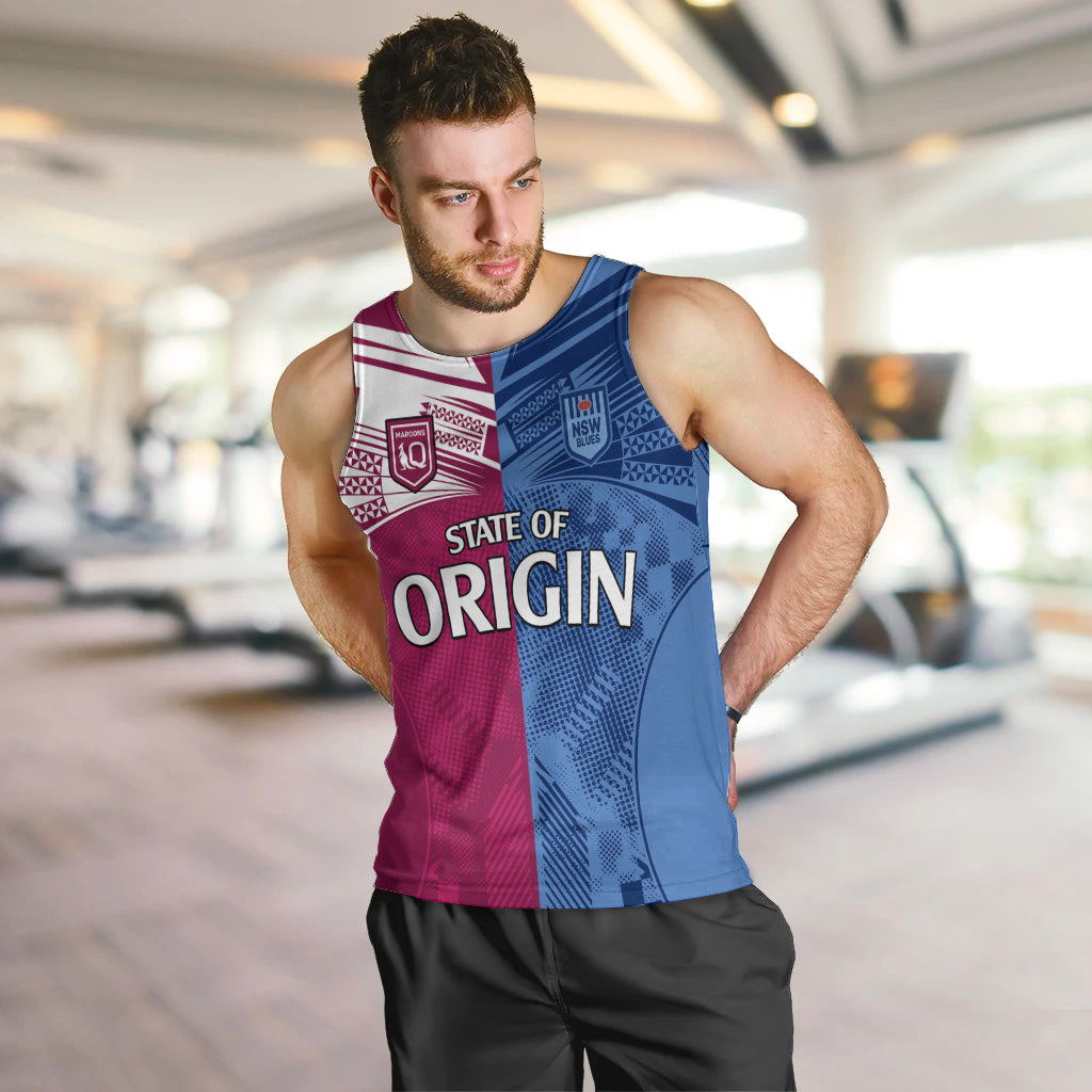 custom-text-and-number-blues-and-maroons-rugby-men-tank-top-state-of-origin-nsw-combine-qld-sporty-style-2023