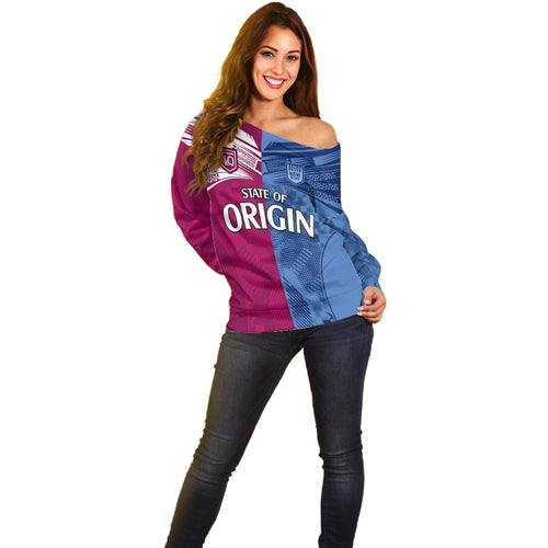 custom-text-and-number-blues-and-maroons-rugby-off-shoulder-sweater-state-of-origin-nsw-combine-qld-sporty-style-2023