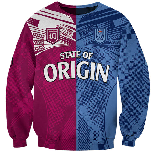 custom-text-and-number-blues-and-maroons-rugby-sweatshirt-state-of-origin-nsw-combine-qld-sporty-style-2023