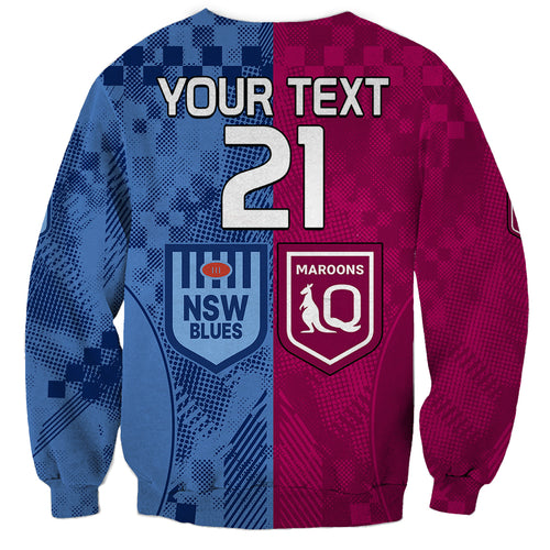 custom-text-and-number-blues-and-maroons-rugby-sweatshirt-state-of-origin-nsw-combine-qld-sporty-style-2023
