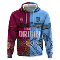Blues and Maroons Rugby Hoodie State of Origin NSW Combine Queensland Aboriginal 2023 LT9