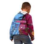Blues and Maroons Rugby Kid Hoodie State of Origin NSW Combine Queensland Aboriginal 2023 LT9