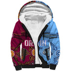 Blues and Maroons Rugby Sherpa Hoodie State of Origin NSW Combine Queensland Aboriginal 2023 LT9