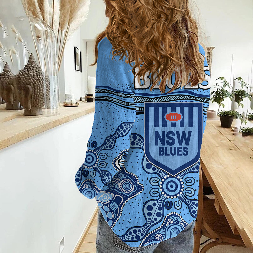 NSW Blues Rugby Women Casual Shirt New South Wales Aboriginal Origin LT9