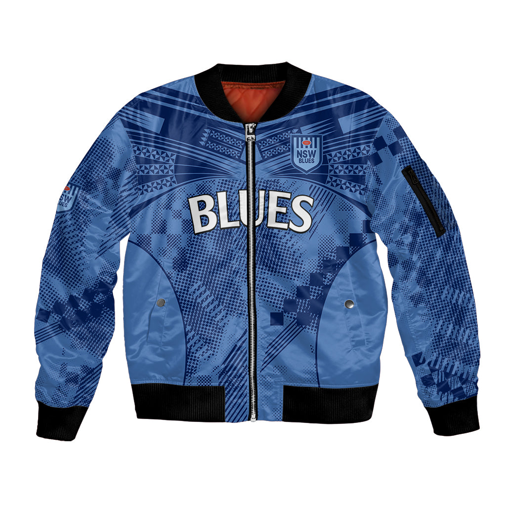 custom-text-and-number-nsw-blues-rugby-sleeve-zip-bomber-jacket-origin-new-south-wales-sporty-style