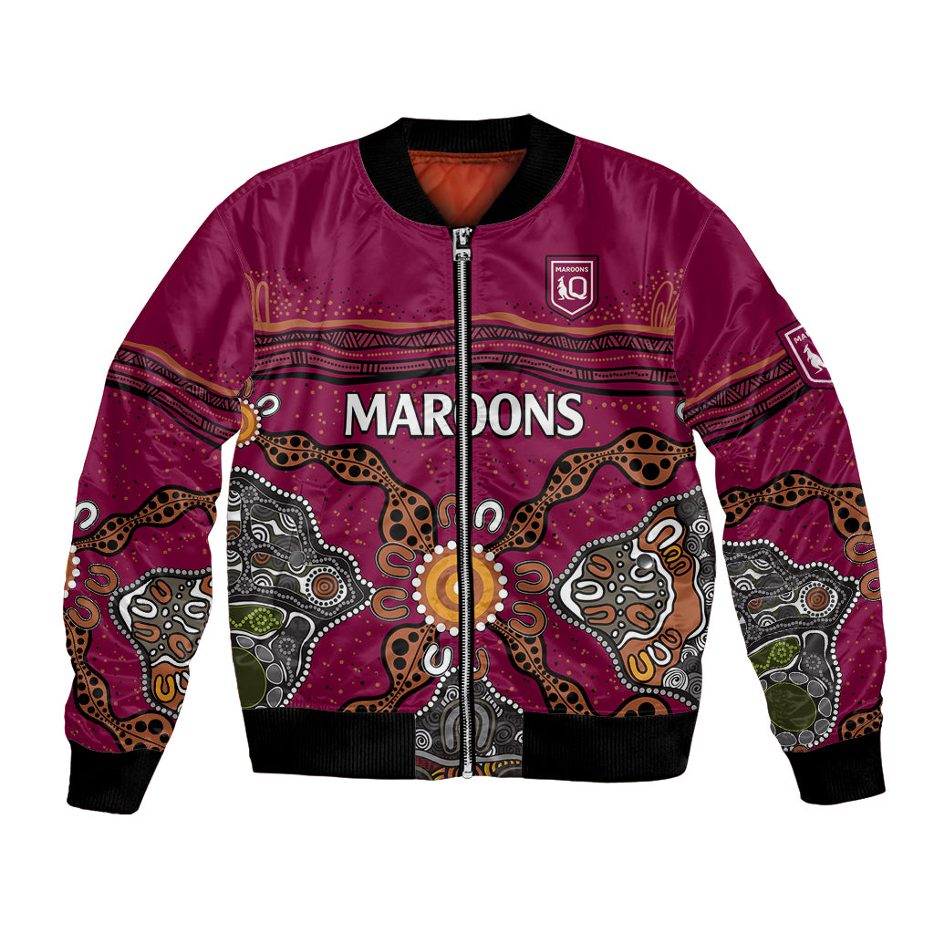 custom-text-and-number-qld-maroons-rugby-bomber-jacket-queensland-aboriginal-origin