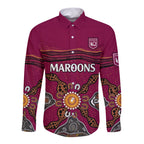 custom-text-and-number-qld-maroons-rugby-long-sleeve-button-shirt-queensland-aboriginal-origin