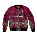 custom-text-and-number-qld-maroons-rugby-sleeve-zip-bomber-jacket-queensland-aboriginal-origin