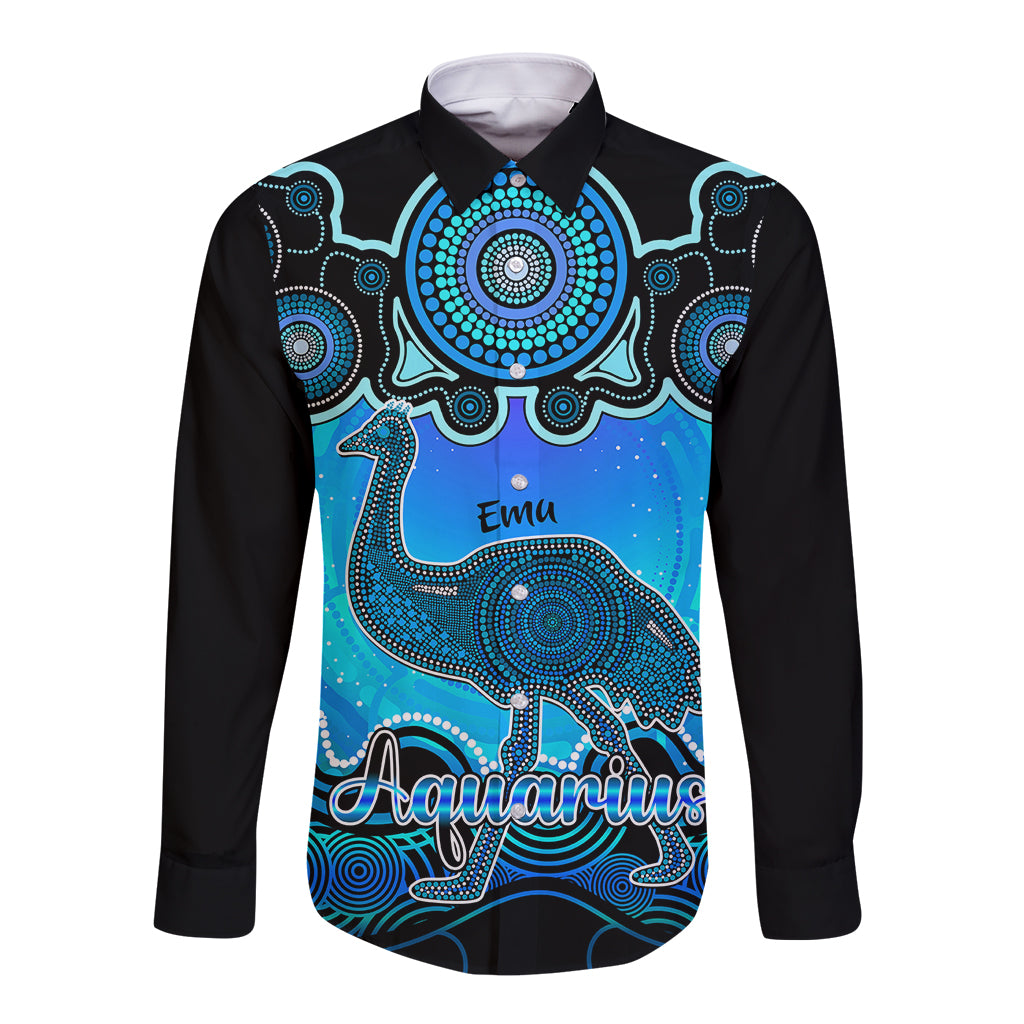 personalised-australia-aquarius-emu-zodiac-long-sleeve-button-shirt-auz-astrology-aboriginal-aqua