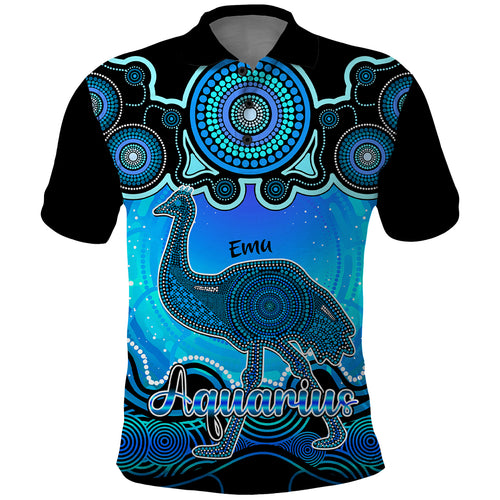 personalised-australia-aquarius-emu-zodiac-polo-shirt-auz-astrology-aboriginal-aqua
