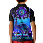 personalised-australia-aquarius-emu-zodiac-kid-polo-shirt-auz-astrology-aboriginal-blue