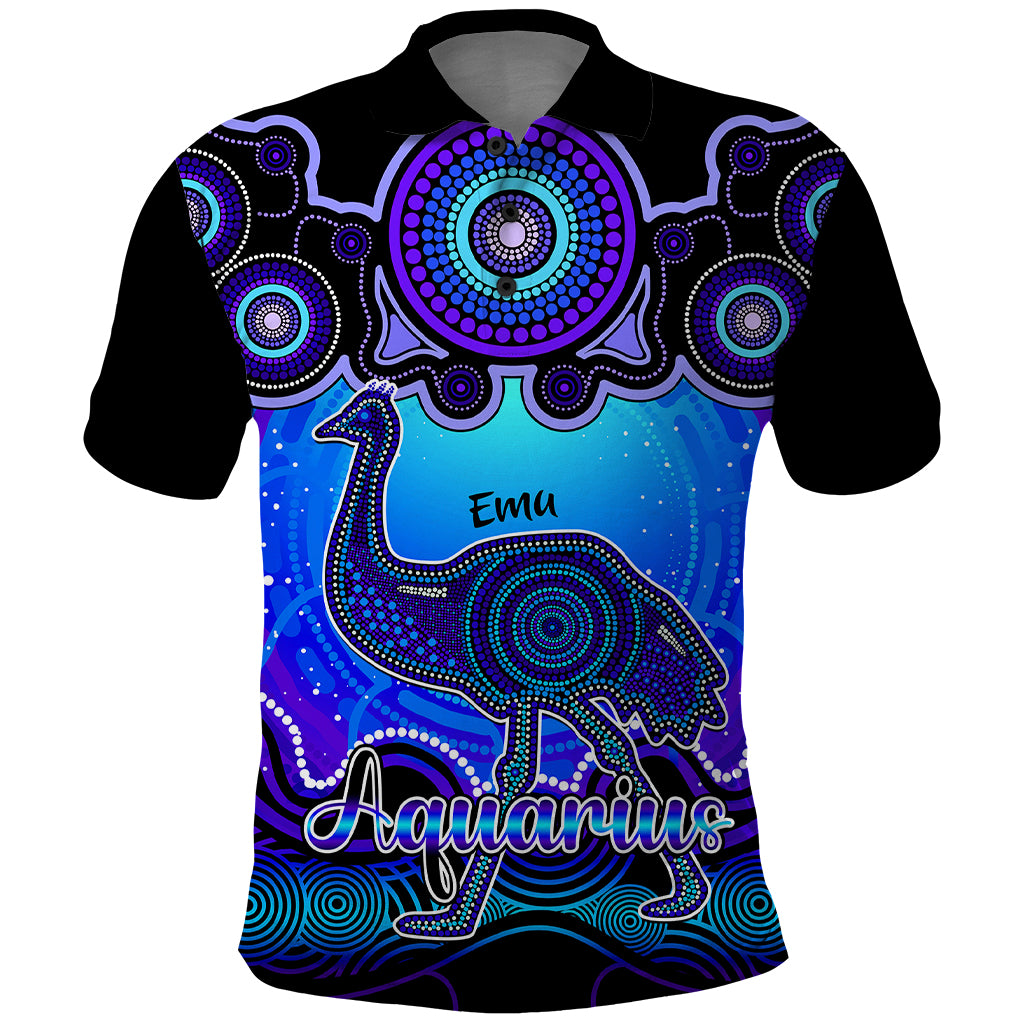 personalised-australia-aquarius-emu-zodiac-polo-shirt-auz-astrology-aboriginal-blue