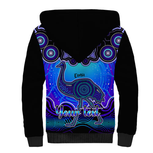 personalised-australia-aquarius-emu-zodiac-sherpa-hoodie-auz-astrology-aboriginal-blue