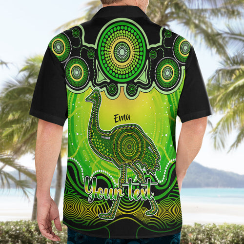 personalised-australia-aquarius-emu-zodiac-hawaiian-shirt-auz-astrology-aboriginal-green